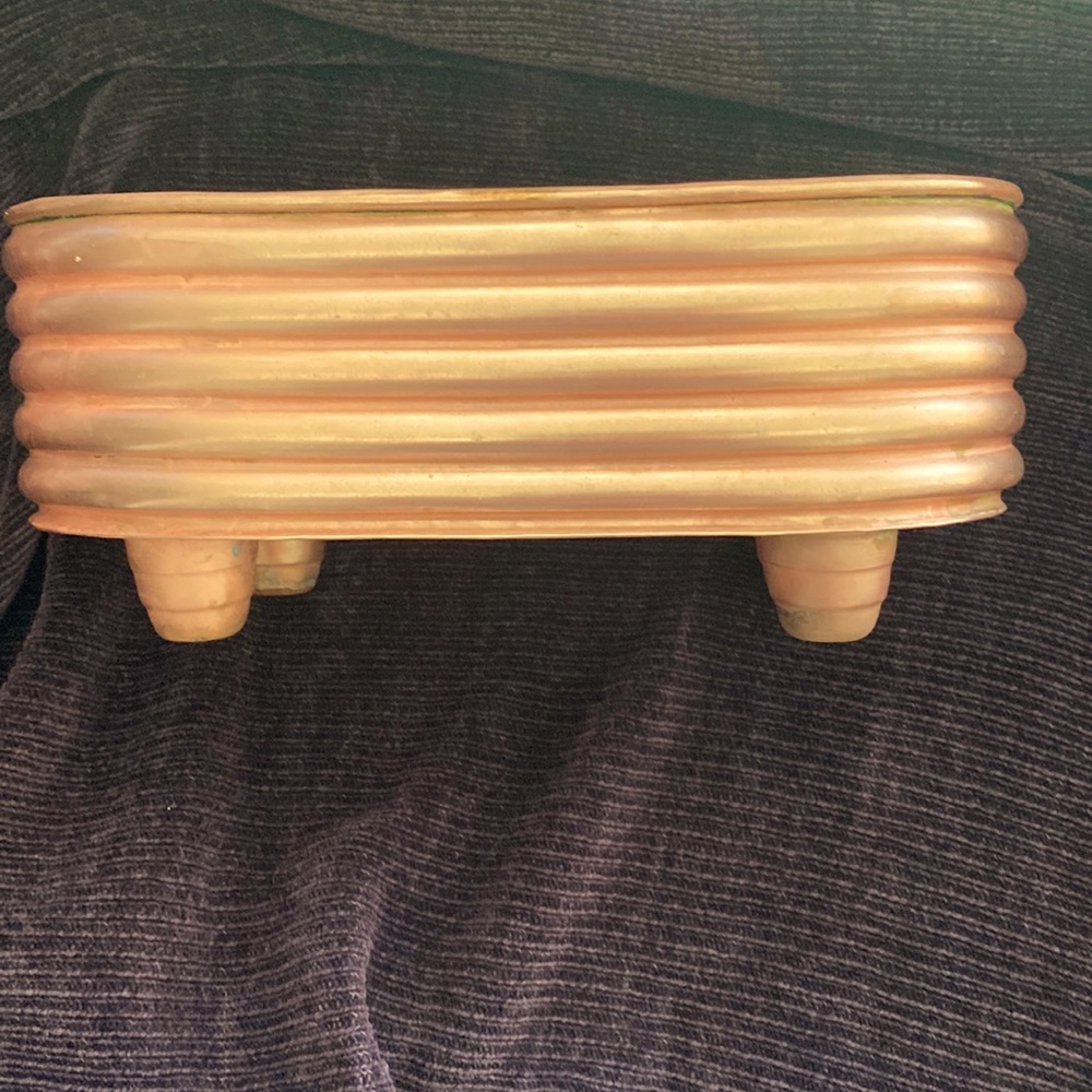 Vintage solid copper planter.